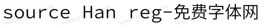 source Han reg字体转换